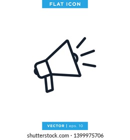 Megaphone Icon Vector Logo Design Template.