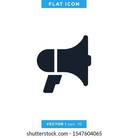 Megaphone Icon Vector Logo Design Template