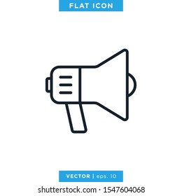 Megaphone Icon Vector Logo Design Template
