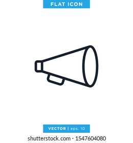 Megaphone Icon Vector Logo Design Template