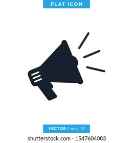 Megaphone Icon Vector Logo Design Template