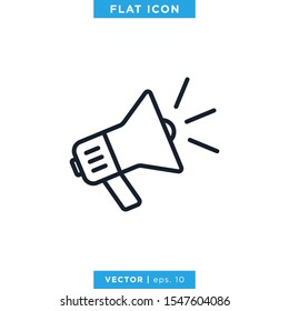 Megaphone Icon Vector Logo Design Template