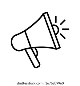 Vorlage für das Design von Megaphone-Symbolen für Vektorillustration-Logos. trendiger Stil 