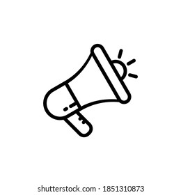 Megaphone Icon Vector Logo Design Template. Isolated Megaphone Icon on white background