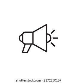 Plantilla de diseño de logotipo de vectores de iconos megáfonos