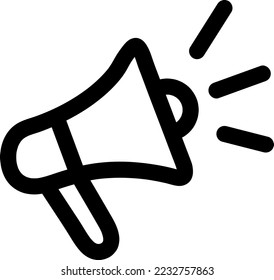 Megaphone Icon Vector Logo Design Template on white background..eps