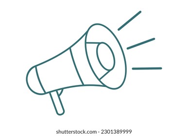 Megaphone Icon Vector Logo Design Template.