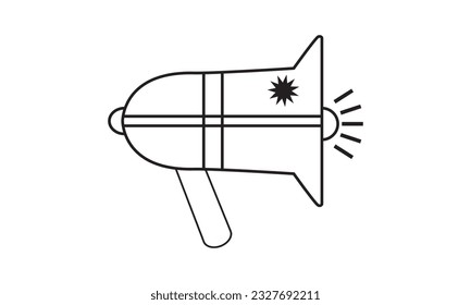 Vorlage für das Design von Megaphone-Symbolen für Vektorgrafiken.