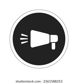 Vorlage für das Design von Megaphone-Symbolen für Vektorgrafiken.