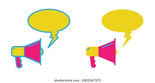 Megaphone Icon Vector Logo Design Template