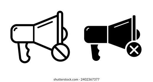Plantilla de diseño de logotipo de vectores de iconos megáfonos