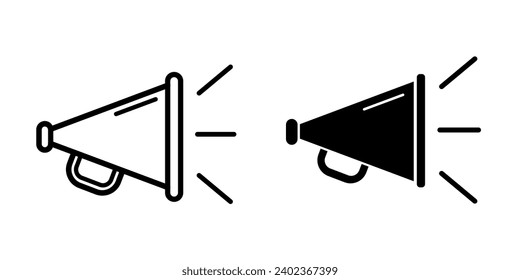 Megaphone Icon Vector Logo Design Template