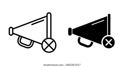 Plantilla de diseño de logotipo de vectores de iconos megáfonos