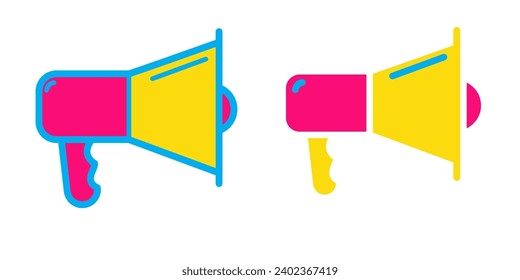 Megaphone Icon Vector Logo Design Template