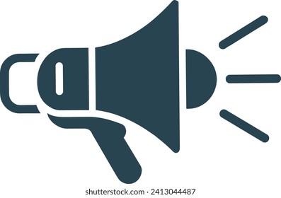 Plantilla de diseño del logotipo del vector de iconos megáfonos.
