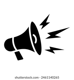 Megaphone Icon Vector Logo Design with sound, linear icon. Advertising and distribution. Vector Illustration.