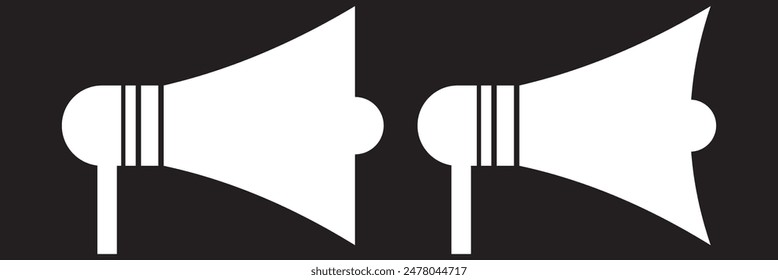 Megaphone Icon Vector Logo Design Template.