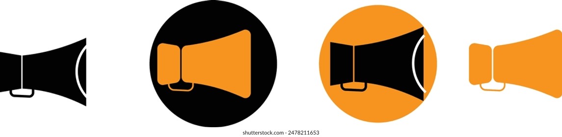 Megaphone Icon Vector Logo Design Template.