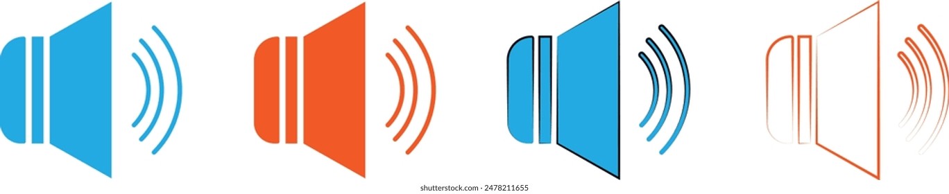 Plantilla de diseño de logotipo de Vector de iconos de megáfono.
