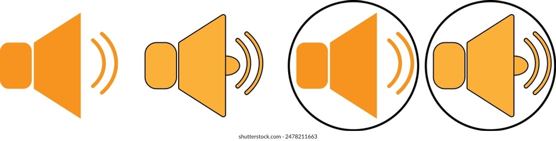 Megaphone Icon Vector Logo Design Template.