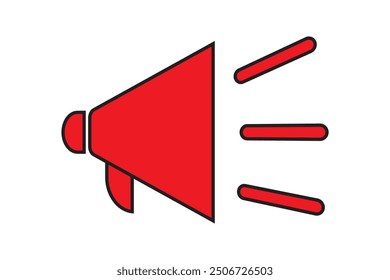 Megaphone Icon Vector Logo Design Template.