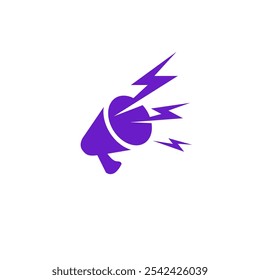 Plantilla de diseño de logotipo de Vector de icono de megáfono. Vector de icono de altavoz