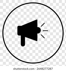 Megaphone Icon Vector Logo Design Template. Abstract background