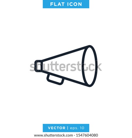 Megaphone Icon Vector Logo Design Template