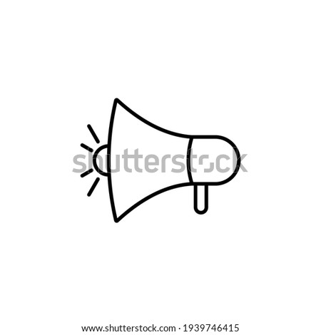 Megaphone Icon Vector Logo Design Template. Vector illustration.