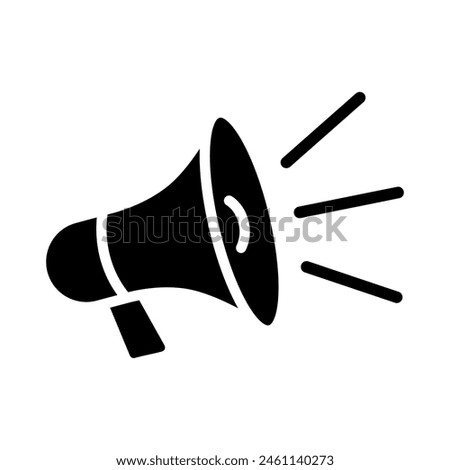 Megaphone Icon Vector Logo Design with sound, linear icon. Advertising and distribution. Vector Illustration.