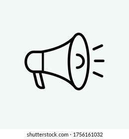Megaphone icon vector logo illustration