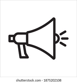 Megaphone Icon Vector Logo Template Illustration