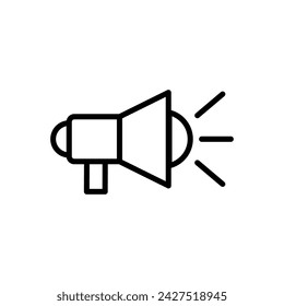 Megaphone icon vector. Loudspeaker icon vector.