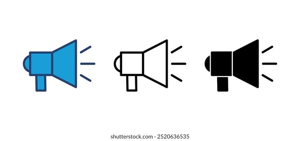 Vector de ícono de megáfono. Vector de icono de altavoz.