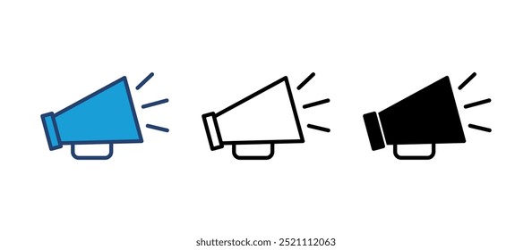 Vector de ícono de megáfono. Vector de icono de altavoz.
