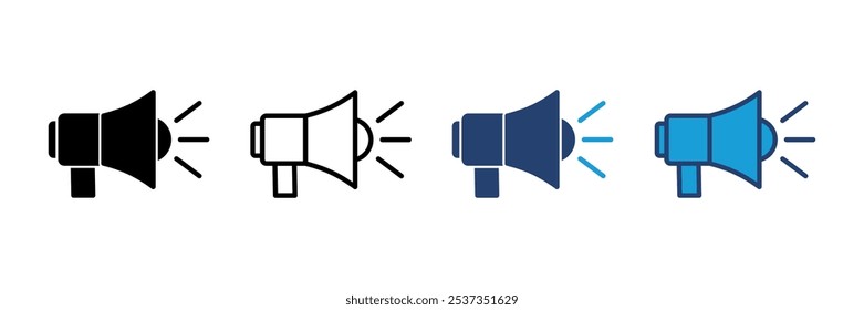 Vector de ícono de megáfono. Vector de icono de altavoz.