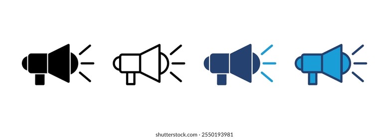 Vector de ícono de megáfono. Vector de icono de altavoz.