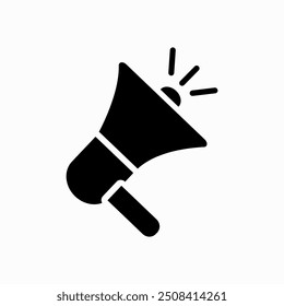 Vector de ícono de megáfono. Icono plano del altavoz para el concepto de distribución de la promoción de la campaña de publicidad de marketing