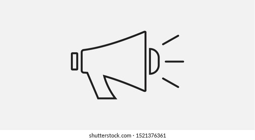 Megaphone icon vector loudspeaker sign,. Loudspeaker icon. Megaphone sign. Announcement symbol.