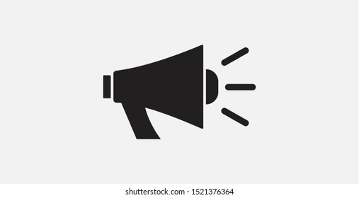 Megaphone icon vector loudspeaker sign,. Loudspeaker icon. Megaphone sign. Announcement symbol.