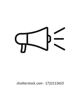 Vector de icono Megáfono. Signo de altavoz