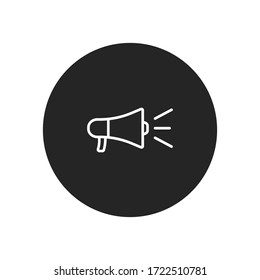 Megaphone icon vector. Loudspeaker sign