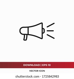 Megaphone icon vector. Loudspeaker sign