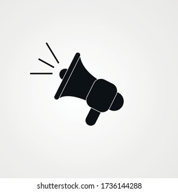 Megaphone icon vector loudspeaker sign