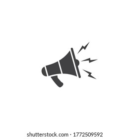 Megaphone icon vector loudspeaker sign