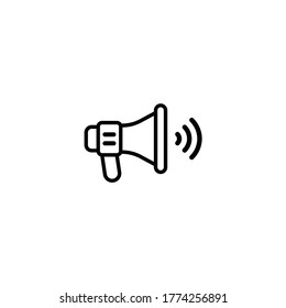 Vector de icono Megáfono. Signo de altavoz