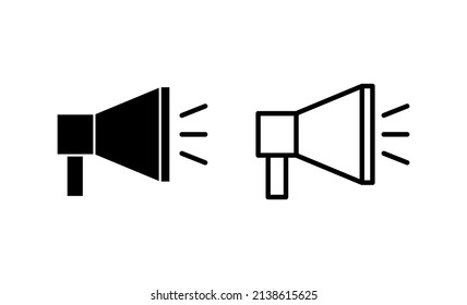 Vector de icono Megáfono. Signo y símbolo del altavoz