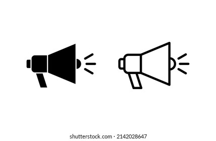 Megaphone icon vector. Loudspeaker sign and symbol