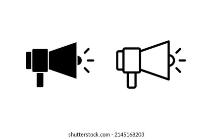 Megaphone icon vector. Loudspeaker sign and symbol