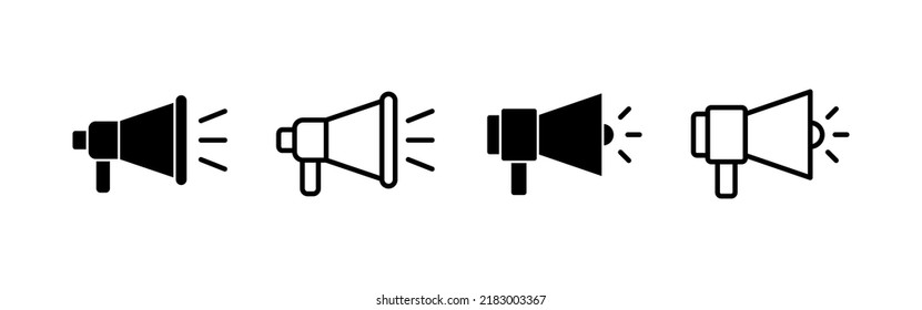 Megaphone icon vector. Loudspeaker sign and symbol